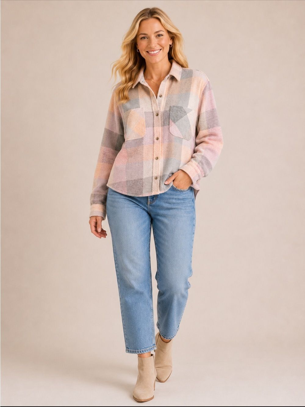 🎉5 for $45🎉 Beachlunchlounge button down shirt top size L
